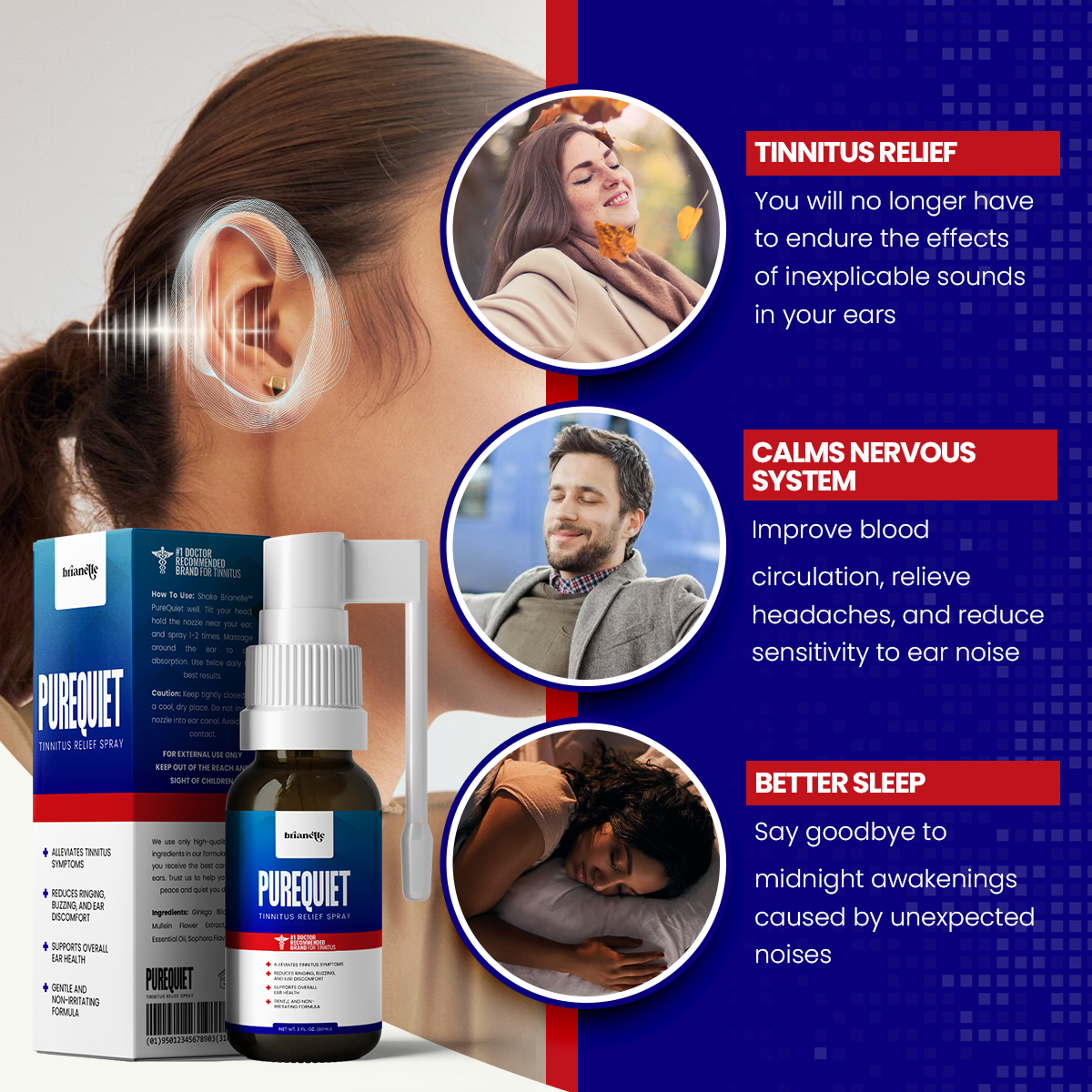 Brianelle™ PureQuiet Tinnitus Relief Spray