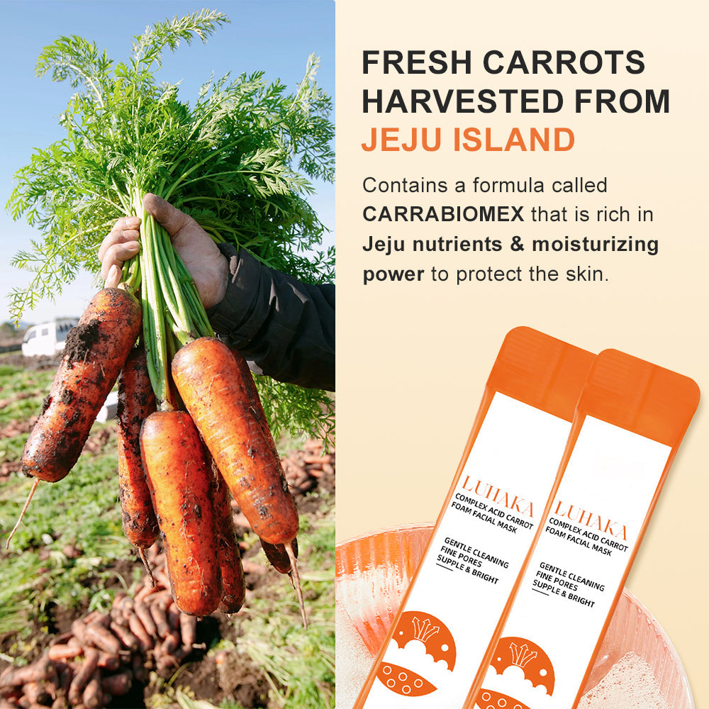 Luhaka Complex Acid Carrot Foam Facial Mask (with Brush)