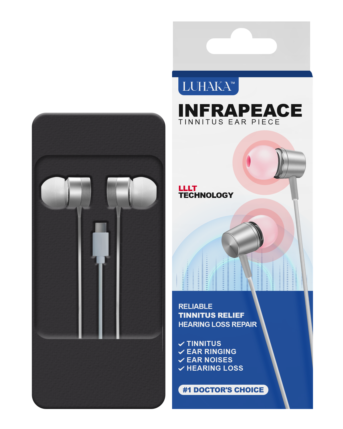 LUHAKA™ Infrapeace  - 【Red Light Therapy Ear Plugs】