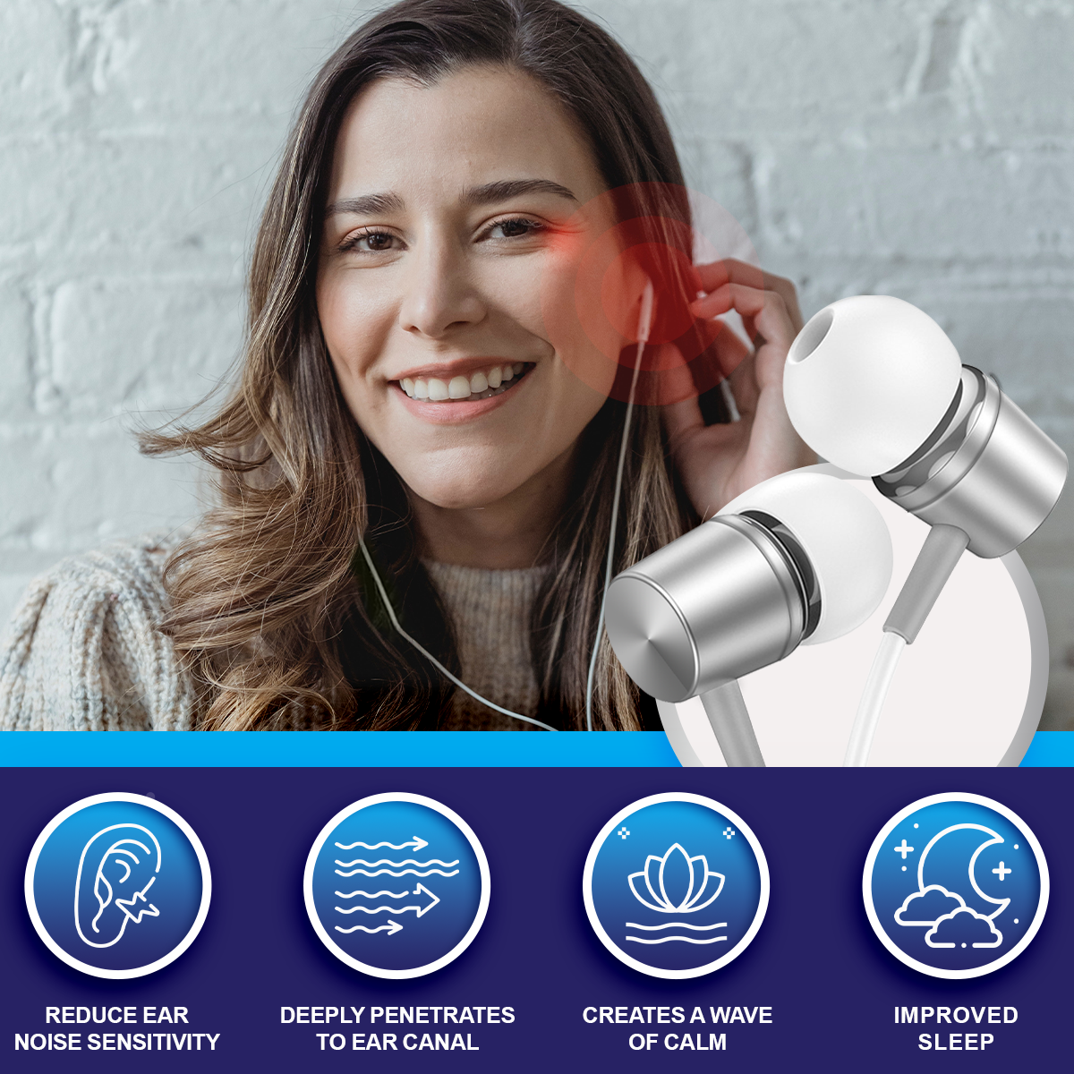 DAFEILA® Infrapeace Red Light Therapy Ear Plugs