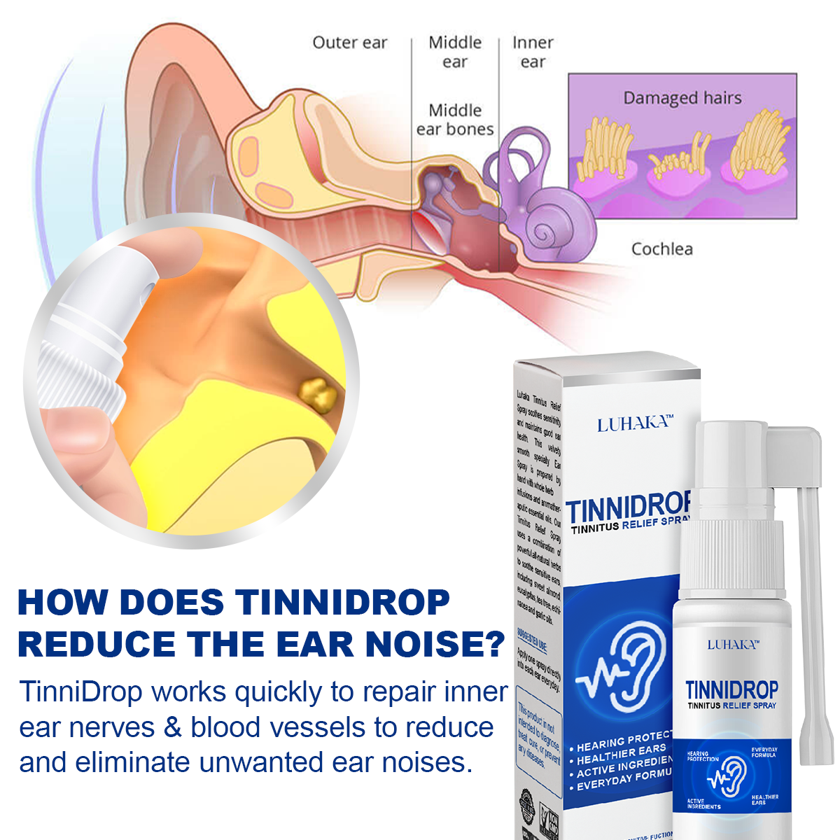 Luhaka™ TinniDrop Tinnitus Relief Spray 🌟Big Deals🌟