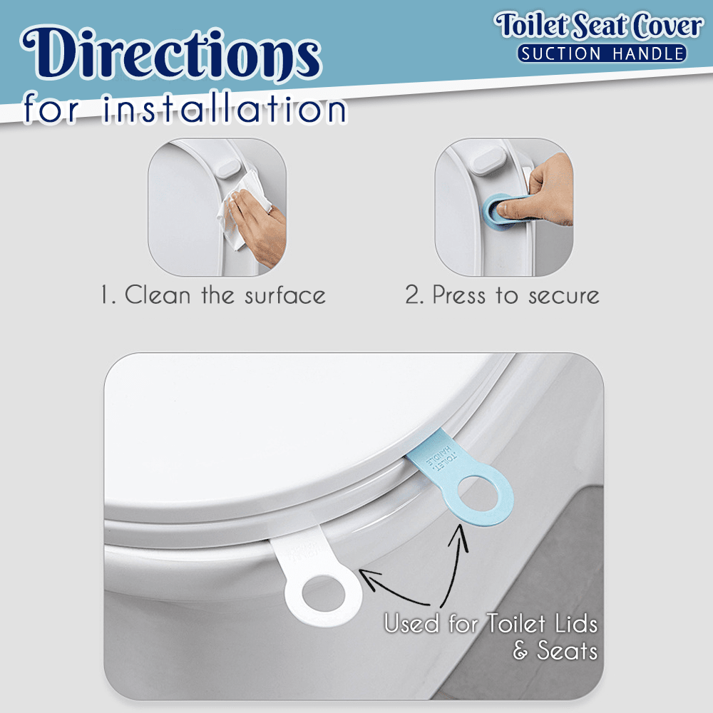 Toilet Seat Cover Suction Handle (2PCs Set)