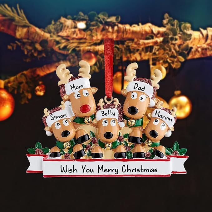 2026 Christmas Personalized Ornament Deer Families