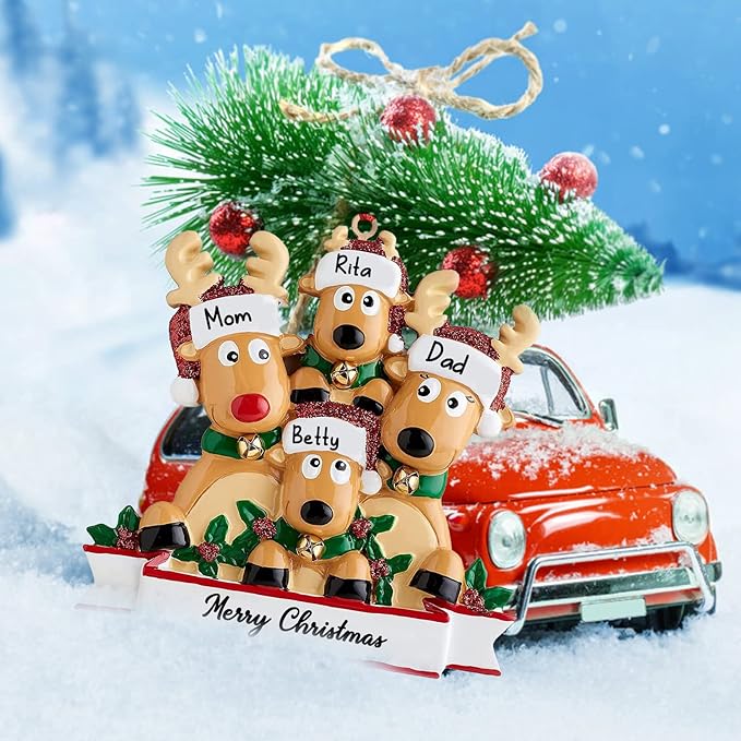 2026 Christmas Personalized Ornament Deer Families