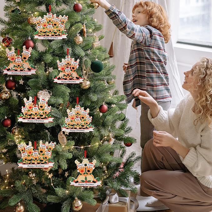 2026 Christmas Personalized Ornament Deer Families