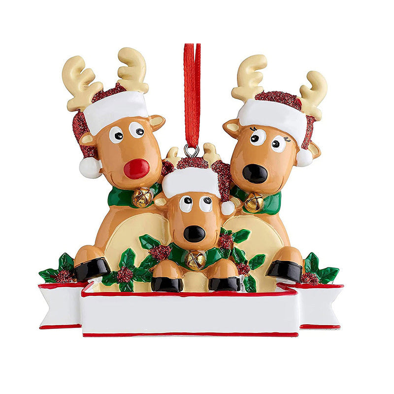 2026 Christmas Personalized Ornament Deer Families